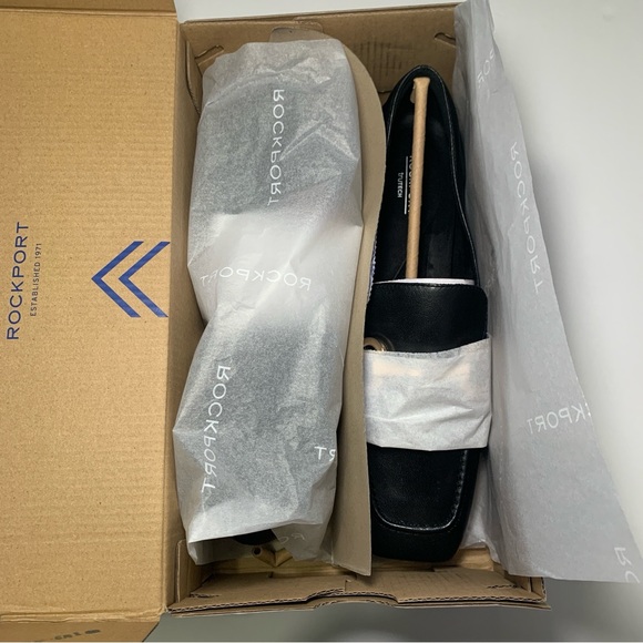 SOLD Rockport Leather Womens Size 9.5 Loafer Flat with Gold Buckle Arch Support - Picture 8 of 10